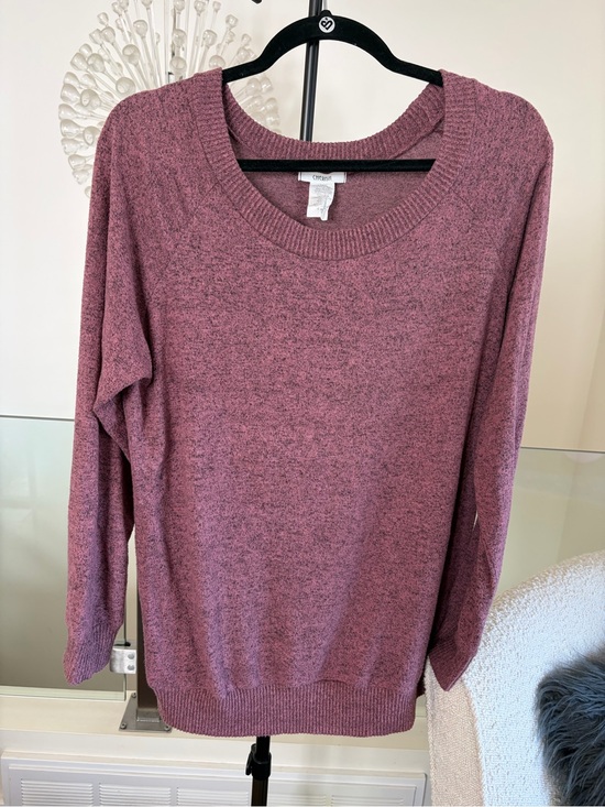 Cherish Tops - Cherish Heathered Mauve Pullover Sweater